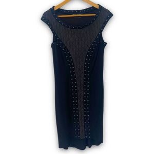 All Saints Hand Dyed Silk Laced Quilted Dress